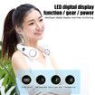 Portable Neck Fan USB With LED Display 4000mAh Battery Operated Ultra Quiet Hands Free USB Fan with 3 Speeds