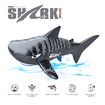 2022 Newest 2.4G Remote Control Shark Boat Simulation Toy Swimming Pool Bathroom Baby Bath Toy Shark Waterproof Color Black