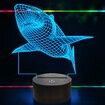 3D Illusion Lamp, Shark Night Light with  Optical Touch 7 Color Changing Desk Lamps