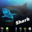 3D Illusion Lamp, Shark Night Light with  Optical Touch 7 Color Changing Desk Lamps