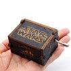 Black Wood Star Wars Music Box Crafts for Children Gifts (Black)