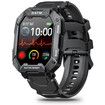 Military Smart Watches for Men,1.71Inch Smartwatch for Android and iPhone Compatible,5ATM Fitness Tracker with Blood Pressure,Heart Rate,Blood Oxygen Monitor,Tactical Watch (Black)