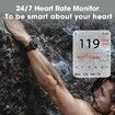 Smart Watches for Men,1.71Inch Smartwatch for Android and iPhone,5ATM Fitness Tracker with Blood Pressure,Heart Rate,Blood Oxygen Monitor,Tactical Watch (Black)