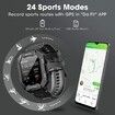 Smart Watches for Men,1.71Inch Smartwatch for Android and iPhone,5ATM Fitness Tracker with Blood Pressure,Heart Rate,Blood Oxygen Monitor,Tactical Watch (Black)