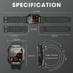Smart Watches for Men,1.71Inch Smartwatch for Android and iPhone,5ATM Fitness Tracker with Blood Pressure,Heart Rate,Blood Oxygen Monitor,Tactical Watch (Black)