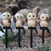 4pcs 4 shapes Solar Powered LED Lights Garden Owl Lawn Lamps Waterproof  Unique Christmas Lights Outdoor Solar Lamps