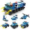 147 Pcs 6 in 1 City DIY Fighter Plane Destroyer Fighter Vehicles Warcraft Bricks Building Kits Educational Toys for Kids Aged 6+