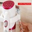 Adhesive Hair Dryer Holder, Wall Mounted No Drilling Plastic Bathroom Blow Drier Storage