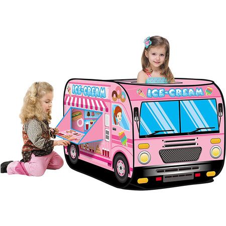 Play Ice Cream Truck Pop Up Kids Play Tent for Boys and Girls Indoor Outdoor Toy