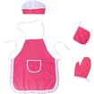 Pretend Play Clothes Apron Gloves Hat Cooker Gift for Kids Girls