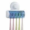 Toothbrush Holder with Magic Annularity Suction Cup Wall Mounted 5 Toothbrush Storage Set