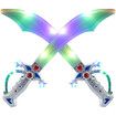 LED Light Up Flashing Buccaneer Swords with Motion Activated Sounds for Realistic Pirate Buccaneer Games