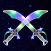 LED Light Up Flashing Buccaneer Swords with Motion Activated Sounds for Realistic Pirate Buccaneer Games