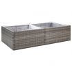 Garden Planter Grey 157x80x40 cm Poly Rattan