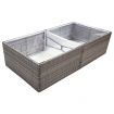 Garden Planter Grey 157x80x40 cm Poly Rattan