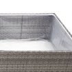 Garden Planter Grey 157x80x40 cm Poly Rattan