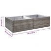 Garden Planter Grey 157x80x40 cm Poly Rattan