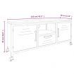 TV Cabinet Black 110x30x43 cm Iron and Solid Wood Fir