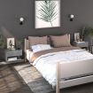 Wall-mounted Bedside Cabinet Concrete Grey