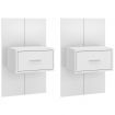 Wall-mounted Bedside Cabinets 2 pcs White