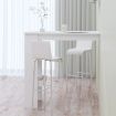 Wall Bar Table High Gloss White 102x45x103.5 cm Engineered Wood