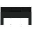 Headboard Cabinet Black 180x19x103.5 cm