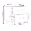 Bed Cabinets 2 pcs White 40x35x47.5 cm