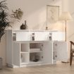 Sideboard White 110x34x75 cm Solid Wood Pine