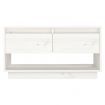 TV Cabinet White 74x34x40 cm Solid Wood Pine