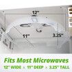 Food Microwave Splatter Cover 11 12 Clear Microwave Plate Lid with Steam Vents BPA Free