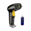 Wireless Barcode Scanner 328 Feet Transmission Distance USB Cordless 1D Laser Automatic Barcode Reader Handhold Bar Code Scanner with USB Receiver for Store,Supermarket,Warehouse
