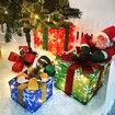 Lighted Christmas Gift Set of 3 Christmas Lighted Decorations Yard Home Small / Medium / Large