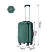 3 Piece Luggage Set Carry On Suitcases Travel Cabin Bags Hard Shell Case with Wheels Lightweight Rolling Trolley TSA Lock 2 Covers Green