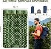 Double Camping Sleeping Pad,Inflatable Camping Pad Foot Press Ultralight 2 Person Camping Mat with Pillow for Camping Hiking Traveling Backpacking Tent