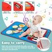 2 in 1 Baby Musical, Piano Keyboard and Drum for Toddlers, Early Education, Portable Tactile Musical Play Mat