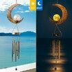 Wind Chimes for Outdoor, Moon Wind Chimes with Glass Ball Crackle for Christmas Gifts Decorations