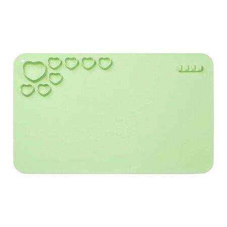 Silicone Painting Mat for Craft, 40*60cm Non Stick Craft Mat for Resin Casting, for DIY Graffiti Oil Painting, Art, Clay and Play Doh Color Green