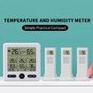 Weather Station Indoor Outdoor Wireless Sensors Digital Thermometer Hygrometer