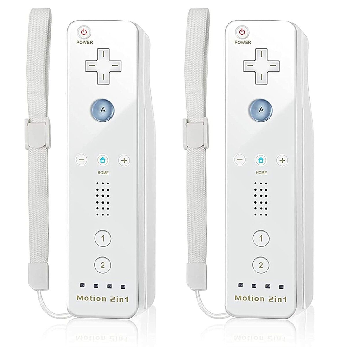 2 Pack Controller Replacement for Wii Wii U Motion Gamepad Built in 3-Axis Motion Plus with Silicone Case