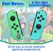 Joy con Controller, Compatible with the Switch/Lite/OLED, Switch Joycon Alternatives for Switch Controllers,the Wireless L/R Joy cons Support Wake-up Function and 6-Axis Gyroscope (Green and Blue)