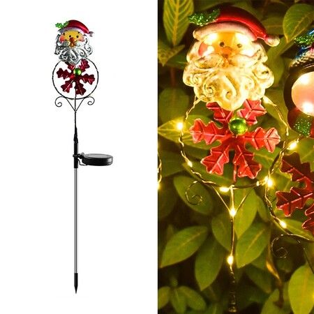 1 PCS Christmas Solar Light Led Santa Claus Outdoor Garden Decorative Light For Christmas Outdoor Decoration