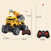 Remote Control Small Construction Vehicles Plastic Detachable Toys for Boy Girl