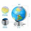 23cm Illuminated World Globe , Educational Globe with Stand for Kids