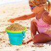 5pcs Beach Sand Toys for Kids Collapsible Sand Buckets Toddler Sandbox Toys Foldable Bucket and Shovel Col RANDOM SEND