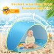 Baby Beach Tent Pool  UV Protection Infant Sun Shelters Beach Shade Tent Col.Blue