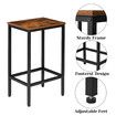 2 Bar Kitchen Stools Dining Room Counter Breakfast Chairs Plant Flower Pot Stand Modern Bench Seat Wooden Top Metal Legs