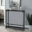 Bar Kitchen Table Dining Room Black TV Console Hallway Entryway Entrance Narrow Modern Couch Furniture Wooden Top Metal Legs 