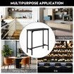 Bar Kitchen Table Dining Room Black TV Console Hallway Entryway Entrance Narrow Modern Couch Furniture Wooden Top Metal Legs 