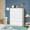 6 Drawers Chest Dresser White Bedside Table Tallboy Storage Cabinet Nightstand End Sofa Bed Side Pantry Furniture Bedroom Hallway Living Room  