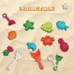 12pcs Beach Sand Toys Set with Mesh Bag Molds Summer Outdoor Beach Fun
